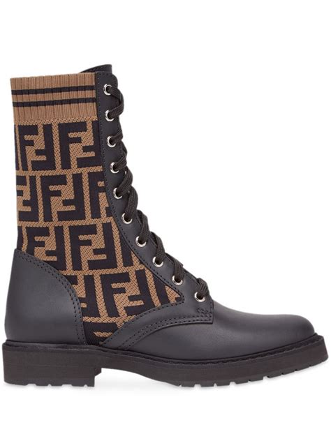 fendi red rockoko boots|fendi combat boots.